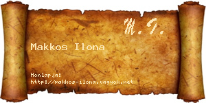 Makkos Ilona névjegykártya